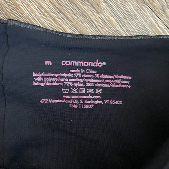 Commando Faux Leather Cropped Black Bootcut Pants Size Medium M - Picture 6 of 8